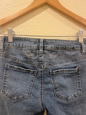 RSQ Blue Embroidered Butterfly Back Pocket Jeans